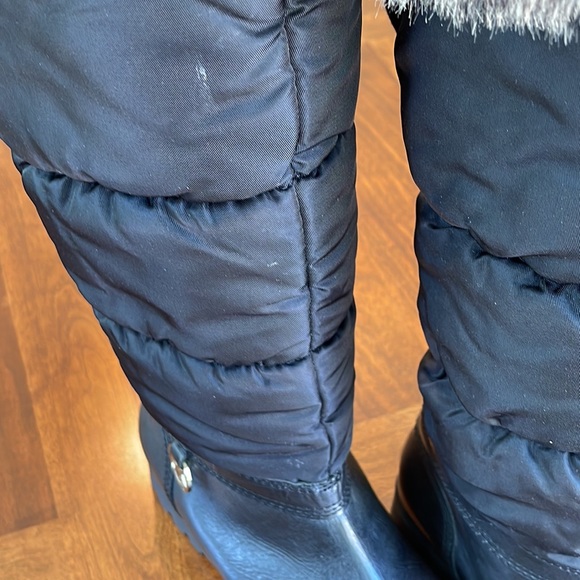 NEVER WORN MICHAEL KORS BLACK TALL LEATHER & FAUX FUR BOOTS SIZE 7 - BEAUTIFUL! - Picture 10 of 11